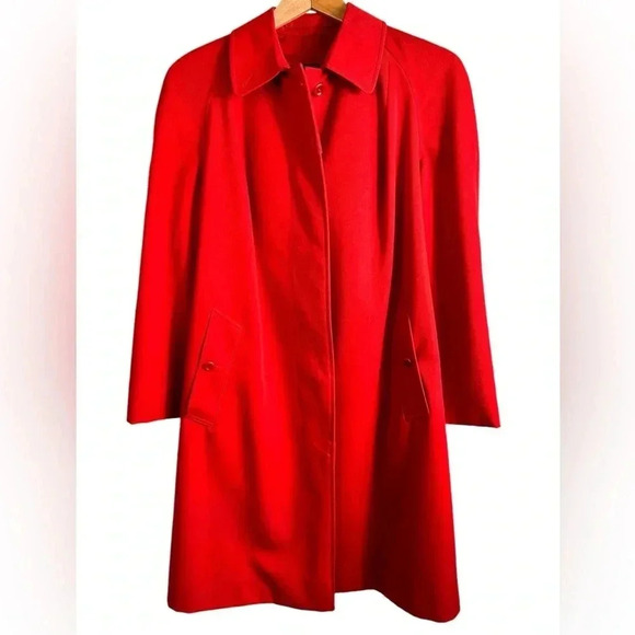 Burberry Red Trench Coat - Picture 1 of 15